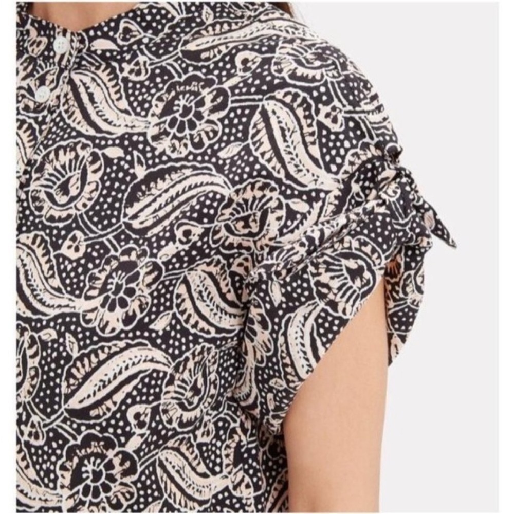 Veronica Beard Sanaa Button Down Floral Print Top - size 12​ - Picture 2 of 6